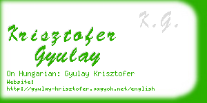 krisztofer gyulay business card